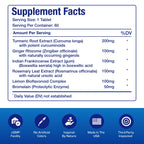 Pro ENZ Joint Support Supplement - Clinical Formula Turmeric Boswellia Supplement for Joint & Cartilage Mobility and Comfort Support Plus Eicosanoid Management with Proteolytic Enzymes (60 Tablets)