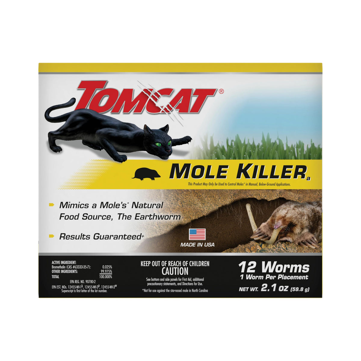 Tomcat Mole Killer(a), 12 Worm Baits