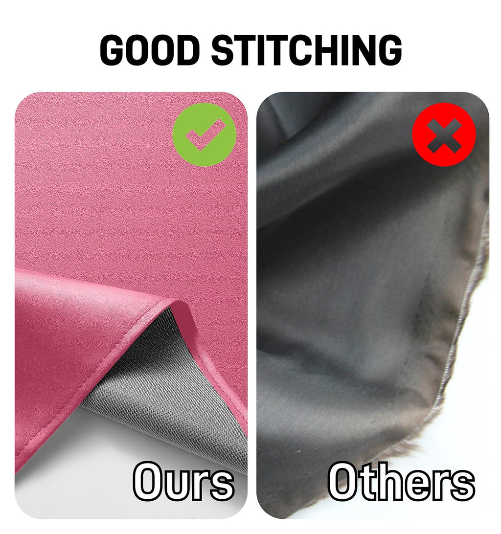 Vammcht Adjustable Bib Apron - Heavy Duty, Waterproof Plastic Apron for Dishwashing/Kitchen/Restaurant/Chemical Resistant; Pink