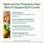 Supergut GLP1 Daily Support - High Fiber GLP-1 Supplement Powder for Women & Men - Sugar-Free Drink Mix for Gut Health (15 Servings)