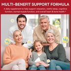 WOJBALMN Magnesium Glycinate Gummies,240 Count Magnesium Complex Supplement |Sleep, Calm & Relaxation Support|High Absorption MagnesiumGummies for Women, Men & Family|Gluten-Free