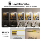 Craftersmark 24" Picture Frame Light with 1pcs Extra 8000mAh Battery - Brass Cordless Rechargeable Wall Sconce with Remote for Office, Hallway & Large Art