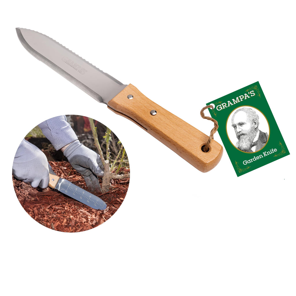 Grampa's Hori Hori Garden Knife with Sheath for Digging & Weeding