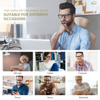 KSSESSE Reading Glasses for Women Men Square Oval Readers with Spring Hinge Thick Frame Style (Mixed Colors-C1, 1.75, x)