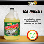 Instant Power Commercial Drain Maintainer - Liquid Enzyme Clog Remover, Cleans and Deodorizes, Reduces Drain Blockages, 1 Gal