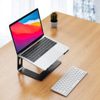 BESIGN LS03 Aluminum Laptop Stand, Ergonomic Detachable Computer Stand, Notebook Riser, Laptop Mount Compatible with Air, Pro, Dell, HP, Lenovo More 10-15.6" Laptops, Black