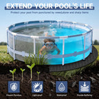 LXKCKJ 10FT Round Pool Pads for Above Ground Pool, Protects Pool Liner Heavy Duty Puncture Resistant Fabric Pool Mats for Pool Bottom - Prevents Punctures - Weed Barrier - Extends Liner Life