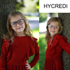 Hycredi Kids Blue Light Blocking Glasses，Anti Eyestrain & UV Protection, Computer Gaming TV Phone Glasses for Boys Girls-(Clear Pink+Clear+Leopard)