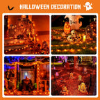 JMEXSUSS 2 Pack Solar Halloween Lights, Total 151FT 400 LED, Orange