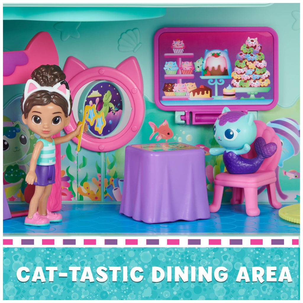 Gabby’s Dollhouse, Gabby Cat Friend Ship, Cruise Ship Toy with 2 Toy Figures, Surprise Toys & Dollhouse Accessories, Kids Toys for Girls & Boys 3+