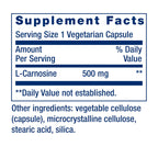 Life Extension Carnosine, Healthy Aging, Exercise Recovery, Gluten-Free, Non-GMO, Vegetarian, 60 Capsules