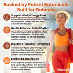 5-in-1 Ceylon Cinnamon Powder Extra Strength – Organic Ceylon Cinnamon Capsules with Turmeric, Apple Cider Vinegar, Korean Ginseng & BioPerine for Metabolism & Energy Support Pills (120 Ct, 2 Pack)
