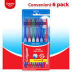 Colgate Extra Clean Toothbrush, Medium Toothbrush for Adults, 6 Pack