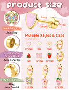 YADOCA 11 Pairs Hypoallergenic Earrings for Girls Women Kids Toddler Hoop