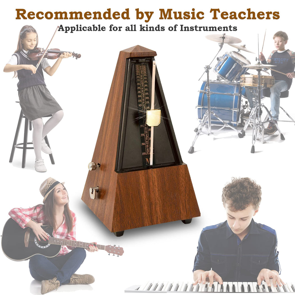 Tempi Tempi Metronome for Musicians (Plastic Mahogany Grain Veneer) ., E-Book, 2 Months Free Music Lessons