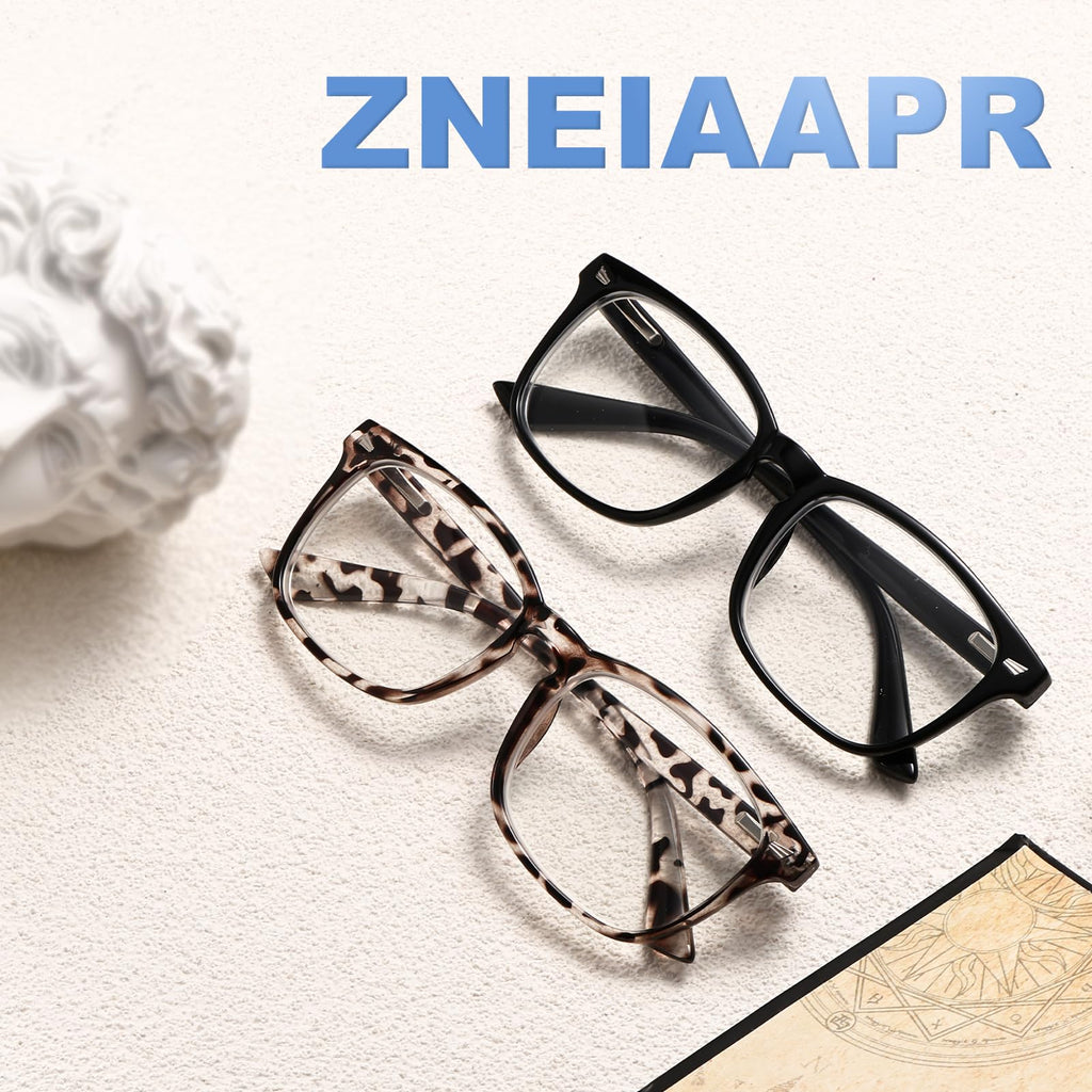 ZNEIAAPR Nearsighted Myopia Glasses for Men Women, Blue Light Shortsighted Distance Glasses with TR90 Frame Spring Hinge (NOT READING GLASSES),-0.50x/Tortoise