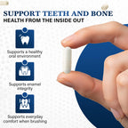 Living Well with Dr. Michelle Tooth & Bone Formula - Supplement with Calcium for Bone Strength & Tooth Enamel Support, D3 + K2, 120 Capsules, Non-GMO, Gluten-Free