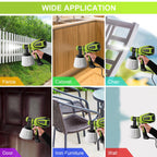 VONFORN Paint Sprayer, HVLP Spray Gun with Cleaning & Blowing Joints, 4 Nozzles and 3 Patterns, Easy to Clean, for Furniture, Cabinets, Fence, Walls, Door, Garden Chairs etc. VF803 VF803 Dark Green