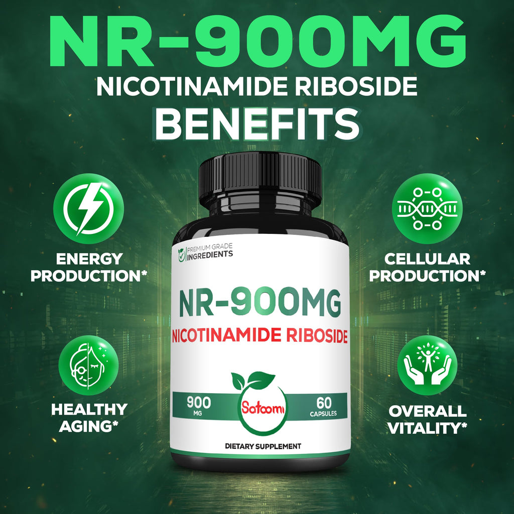Satoomi NAD Supplement with Liposomal Nicotinamide Riboside - Cellular Energy & Repair, Vitality, Healthy Aging - 60 Capsules for 30 Days