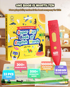 KOKODI Talking Pen Books Sets, Interactive Audio Sound Books Kids Learning Electronic Toys for Boys Girls, Autism Sensory Games, Early Educational Gifts Birthday Gifts for Toddlers Kids Age 2 3 4 5
