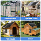 Solar Fan 30W Solar Powered Fan | Panel with 2 IPX7 Weatherproof Fans 5In Fans, Suitable for air Ventilation & Circulation in Outside Chicken Coops, Greenhouses, Sheds, Pet Houses