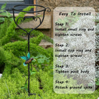 30.5" Gazing Ball Stand, Outdoor Gazing Globe Stand with Trident Base