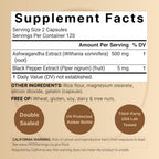 NatureBell Ashwagandha Root with Black Pepper Extract - 240 Capsules - High Strength Adaptogen for Calmness, Relaxation & Immune Support*