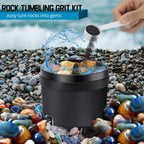 WKTURN Rock Tumbler Grit Set - 4 Step Tumbling Media (Coarse, Medium Grit, Pre-Polished, Final Polish), Set 2.0 for Any Brand of Rock Polisher