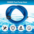 IDEASURE 1.5" Diameter 29060E Pool Pump Hoses for Above Ground Pools - 59" Long Pool Hoses for Intexx Cole man Filter Pumps, Sand Filters & Saltwater Systems with 1,500 to 2,500 GPH Capacity, 2 Pack