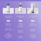 Dermalogica Sensitive Skin Rescue Kit - Set Contains: Face Wash, Toner, and Face Moisturizer - Skin Care To Calm, Soothe and Minimize Irritation