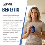 BoostCeuticals Phosphatidylserine 100mg with Ginkgo DMAE Gotu Kola - Memory, Stress & Cortisol Support, Cognitive Focus, Sleep Health, Brain Function Supplement, 90 Capsules
