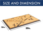 NoTrax, Bird on Branch, Rubber-Backed Natural Coir Doormat