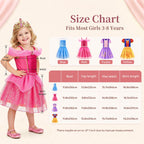 Meland Princess Dress Up Costume Set for Girls 3-8, 4 Complete Outfits with Accessories, Princess Role Play Toy Gift for Birthday & Christmas