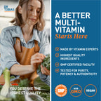 Dr. Tobias Adult Multivitamin for Women & Men, Immune Supporting Vitamins from 42 Fruits, Vegetables, Plus Probiotics, Vegan Multivitamins for Men & Women, Non-GMO, 180 Tablets, 60 Servings