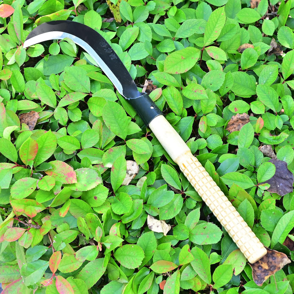 EcoDigilife Billhook Sickle Machete Knife,Clearing Sickle,Manganese Steel Blade Hand held Sickle Tool - Multipurpose Gardening Weeding Grass Sickle and Farming Portable Safety Sickle