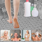 ToLanbbt Modular Interlocking Cushion 18P 11.8" x 11.8" Interlocking Rubber Floor Drain Holes Non-Slip Splicing Drainage Mats for Deck, Shower, Kitchen, Drain Pool, Sauna Bath, Indoor Outdoor (Grey)