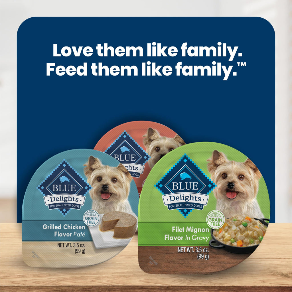 Blue Buffalo Delights Variety Pack Small Breed Wet Dog Food, 3.5 oz, 12 ct