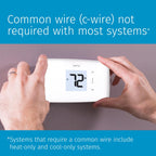 Sensi Lite Smart Thermostat, Programmable, WiFi, Easy DIY, Works With Alexa, ENERGY STAR Certified, ST25W, Most Systems C-Wire Not Required, C-Wire needed with Heat/Cool Only & Heat Pump System -White