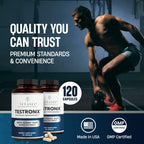 VITASEI Testronix Performance Supplement for Men - Energy and Muscle Supplements for Mens Health - 60 Capsules (Pack of 2)