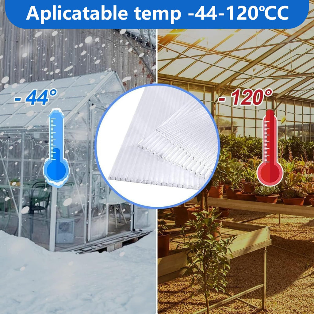 DGSL Polycarbonate Greenhouse Panels, 14 Pcs 4'x 2'x 0.16''Twin-Wall Sheets