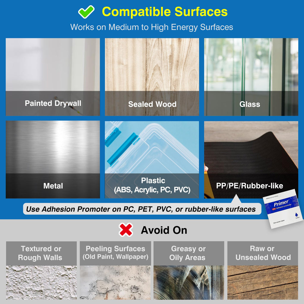 Double-Sided Removable Tape – 1" x 16.5 FT Heavy Duty PE Foam Mounting Tape with Adhesion Promoters – Wall-Safe Waterproof Damage-Free for Posters, Picture Hanging & Painted Walls