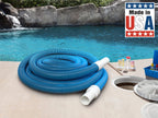 Poolmaster Manual Pool Vacuum Hose, 45 Ft x 1-1/2” for Inground & Above Ground Pools, Not for Automatic Cleaners, Kink-Free, Heavy Duty Pool Cleaner Hose with Swivel Cuff – Made in USA