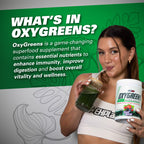 EHP Labs OxyGreens Super Greens Powder – Daily Greens & Superfood Supplement with Spirulina, Chlorella, Prebiotics, Digestive Enzymes, Antioxidants – 30 Servings (Forest Berries)