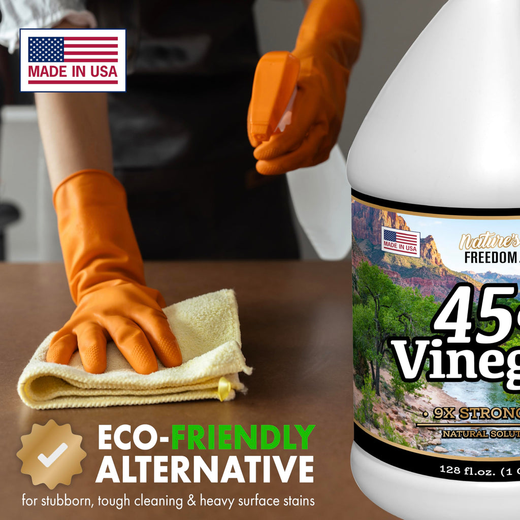 Nature's Freedom 45% Concentrated Vinegar, NSF Certified, 1 Gallon with Garden Pump Sprayer