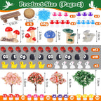 HIYZI 100 Pcs Fairy Garden Accessories Miniatures Figures Kit