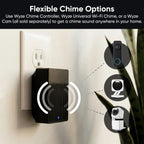 Wyze Battery Video Doorbell Wireless Camera, 1536x1536 HD+ with Color Night Vision, 2-Way Audio, 1:1 Head-to-Toe View, Person/Vehicle/Package Monitor, Wire-Free/Wired Option, 1 Minute Easy Setup