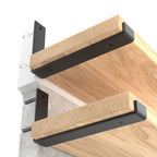 LEOPO 8 inch Shelf Brackets 6-Pack, 1/5" Thick Floating Shelf Bracket