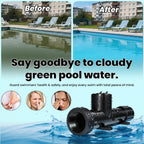NLCCLTQ Upgraded Solar Pool Ionizer for Above Ground 4CH4002-R System Lonizer Copper Solor Powered Supplies Cleaner Main Access Power Swimming Chamber Replacement Ionization Controller Treatment