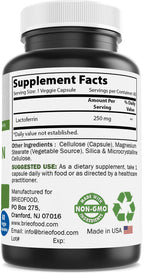 Brieofood Lactoferrin 250 mg 60 Veggie Capsules