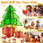 NVHH 100PCS Magnetic Tiles Blocks for Kids Ages 3-5 4-8 STEM Learning Toys